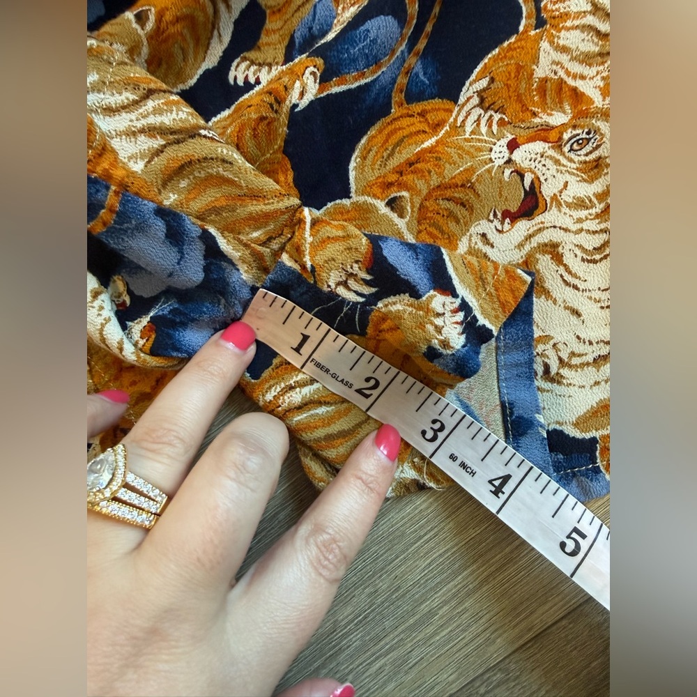 R13 Hawaiian Print Romper in Orange Tiger - Picture 12 of 16